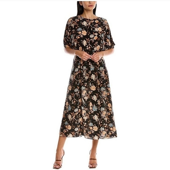 Les Rêveries Dresses & Skirts - Les Reveries V-Back Silk Crepe De Chine Maxi Dress-Size 6 (See Measurements)